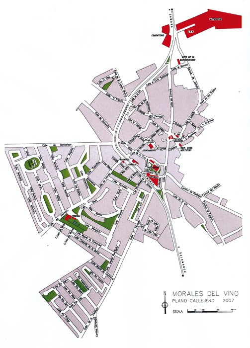 Plano del Pueblo de Morales del Vino